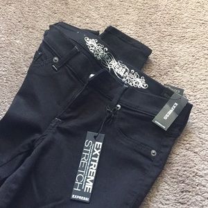 New w/ Tags Express Stella Black Jean Leggings-4S